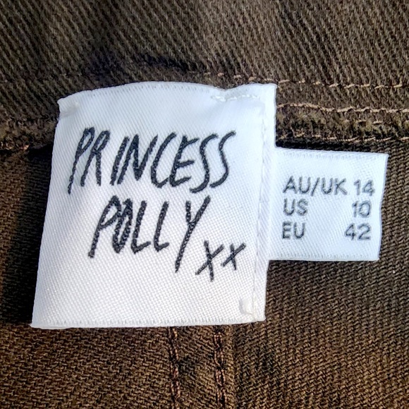 Princess Polly Brown Straight Leg Pants Sz. 10 - Picture 9 of 11